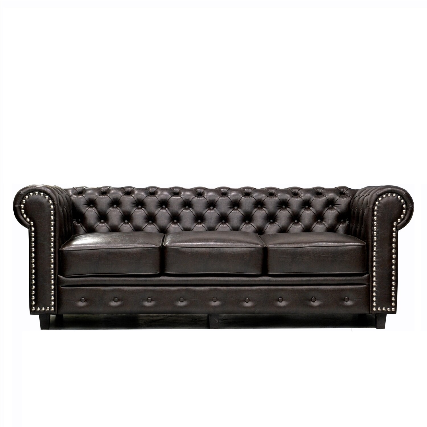 Диван Честер Классик 3-х местный Коричневый